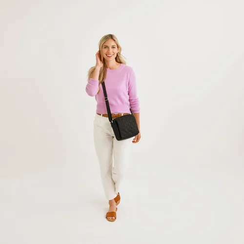 Vista 5 de Vera Bradley Bolso bandolera Peperformance de sarga mediana hipster para mujer