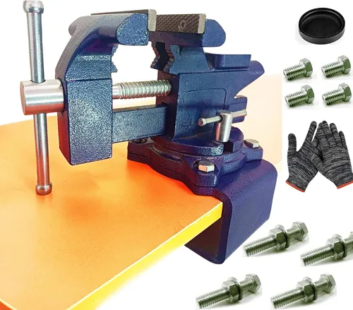 Vista 11 de MYTEC Mini Tornillo de Hogar, mandíbulas de nylon Abrazadera de Tornillo de Banco, 2.0" negro