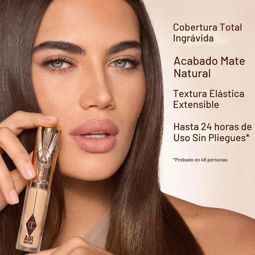 Vista 5 de Charlotte Tilbury AIRbrush Corrector de desenfoque impecable – Corrector para ojeras, manchas y más – Hidratante, cobertura completa con un acabado