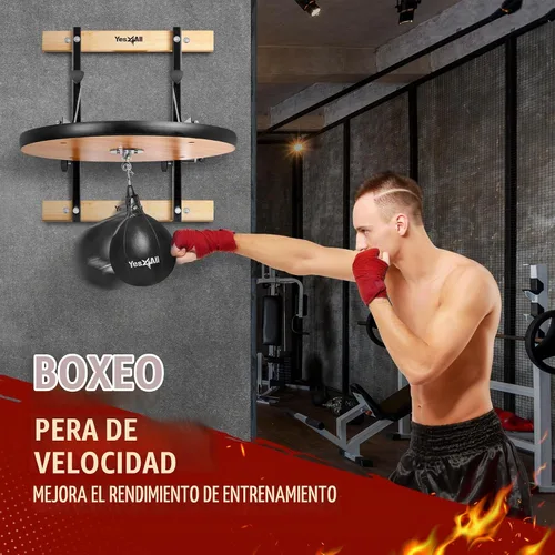 Vista 5 de Yes4All Plataforma de bolsa de velocidad ajustable de 24 pulgadas con bolas de velocidad mejoradas, saco de boxeo de montaje en pared, kit completo