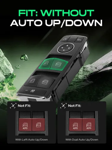 Vista 5 de YHTAUTO Interruptor de elevalunas eléctrico para Mercedes-Benz, sin espejos plegables eléctricos