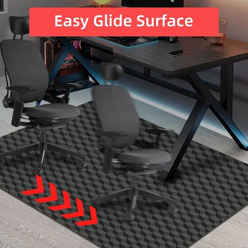 Vista 2 de AiBOB Chair Mat for Low Pile Carpet Floors, Flat Without Curling, 36 X 48 in, Office Carpeted Floor Mats for Computer Chairs Desk
