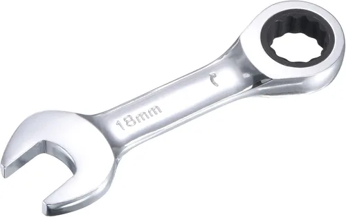 Vista 7 de uxcell Llave combinada de trinquete rechoncha de 0.236 in métrica 72 dientes 12 herramientas terminadas en caja de puntos, CR-V