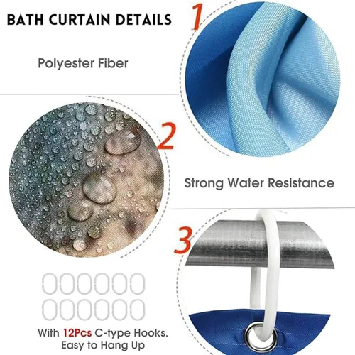 Vista 8 de 4Pcs Shower Curtain Sets Afro Black King Queen Romantic Love Butterfly Bathroom Decor Sets with Rugs Bathroom Accessories Set Bathroom Curtain
