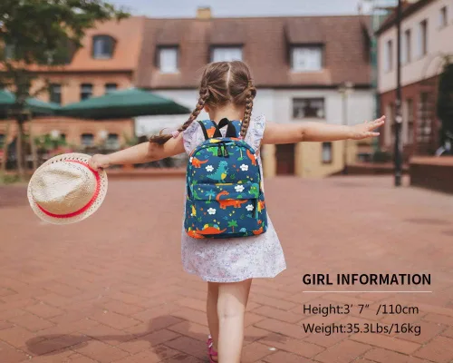 Vista 7 de Mochilas de lona lindas para niños, Azul oscuro, Mochilas de mochila