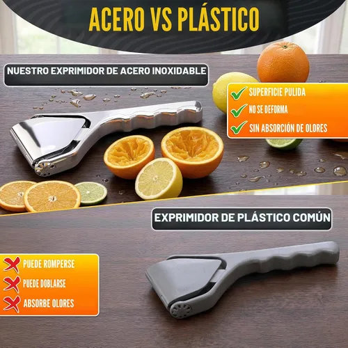 Vista 8 de Exprimidor de limón de acero inoxidable, Juicer de cítricos plegable plano resistente Lime Squeezer Presses Lemons and Limes to the Last Drop