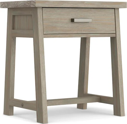 Vista 26 de Simpli Home - Sawhorse - Mesa de centro, color castaño oscuro., Pino, Distressed Grey
