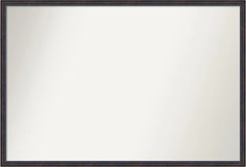 Vista 21 de Amanti Art Espejo de baño de bronce para sobre el fregadero, 25 x 26 pulgadas, espejo rectangular de bronce oscuro, marco de madera tradicional