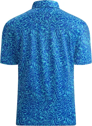 Vista 3 de Damipow Camisas de golf prémium para hombre, ajuste seco, de manga corta, cuello