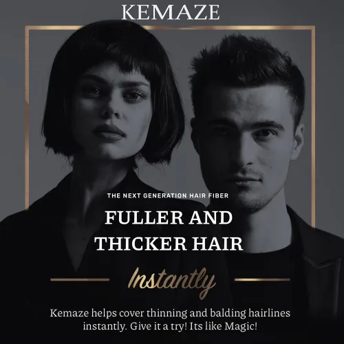 Vista 2 de Fibras voluminizadoras instantáneas para el cabello (1.06 onzas/suministro para 50 días, negro)