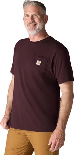 Vista 29 de Carhartt Camiseta con bolsillo Iconic K87 para hombre Piedra azul