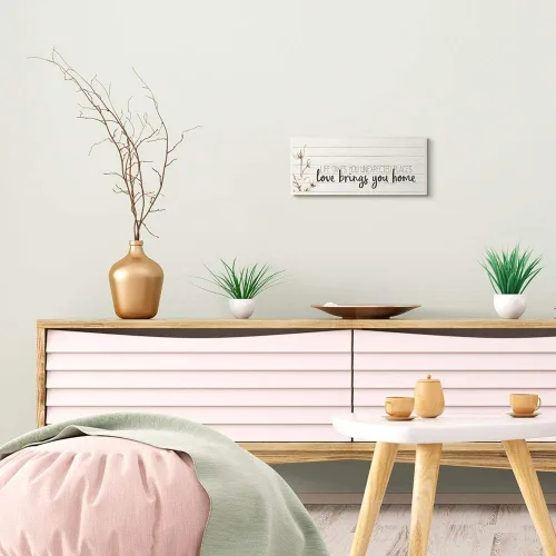 Vista 8 de Stupell Industries Life Unexpected Places Adventure Phrase Country Charm Quote, diseñado por Kim Allen Art, 7 x 17, placa de pared