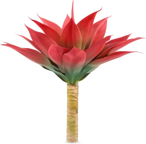 Vista 24 de Velener Plantas artificiales de agave falsas, Plantas suculentas falsas para decoración de habitaciones, tallos de plantas de agave sintético sin