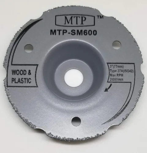 Vista 3 de MTP Paquete de 6 ruedas de corte de azulejos de metal de plástico de madera Assort de 3 pulgadas, compatible con Dremel SM600 Saw Max - 7/16" Arbor
