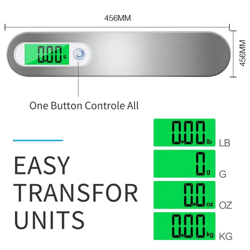 Vista 3 de AlfaView Digital Luggage Scale with Hook Straps, Portable Electronic Hanging Suitcase Scale with Tare Function, Hanging Scales Handheld Luggage