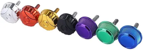 Vista 7 de Pokinge 6 pares de tapones de rosca de repuesto para carrete de pesca, tuercas de tornillo, mango de potencia colorido, accesorios de aparejos