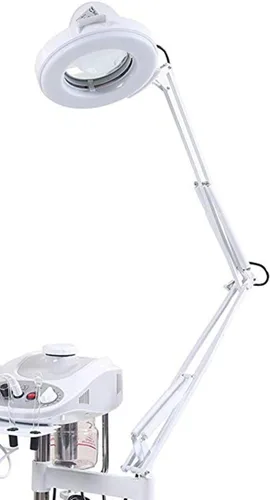 Vista 6 de Funnylife Vaporizador facial de aromaterapia 3 en 1, lámpara LED de aumento 5X, máquina de alta frecuencia,Equipo de belleza de spa de salón