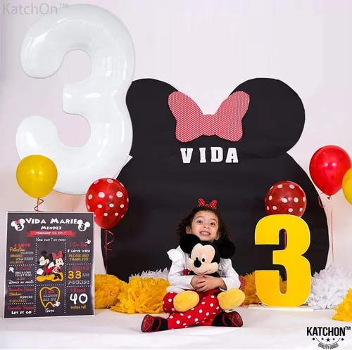 Vista 1027 de KatchOn Globo negro del número 1 de 40 pulgadas, globo de feliz cumpleaños Large Mylar Number One Balloon for 1st Birthday Decorations, Foil
