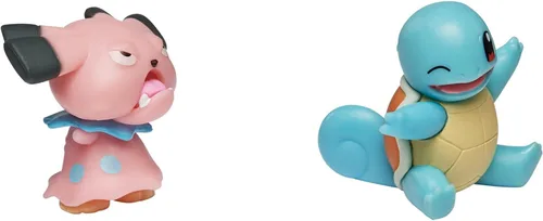 Vista 2 de Pokemon Battle Ready - Paquete de 2 figuras de Squirtle and Snubbull Action minifig