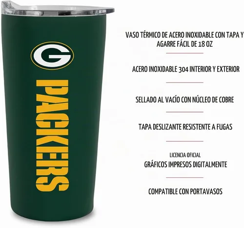 Vista 6 de Rico Industries Vaso de fútbol NFL suave al tacto, fácil agarre
