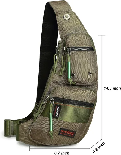 Vista 5 de NICGID Mochilas tipo bandolera, bolsa de pecho con bandolera, bolsas cruzadas de hombro para hombres y mujeres, viajes al aire libre Outdoor Travel