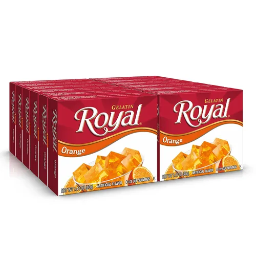 Vista 6 de Royal Gelatina, Mezcla para postre sin grasa, sabor lima (12 cajas de 1.4 onzas) (paquete de 12)