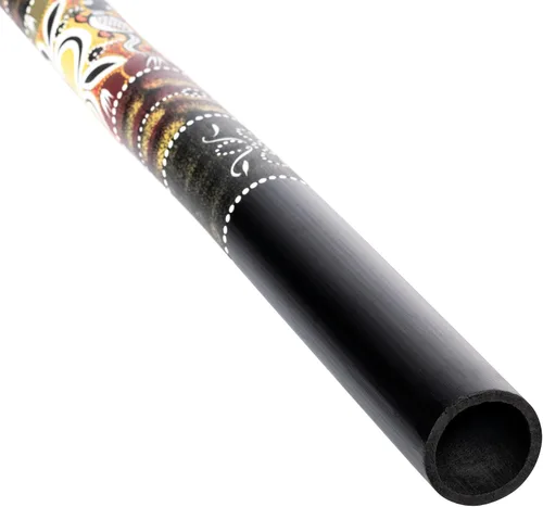 Vista 3 de Didgeridoo, bambú, diseño negro