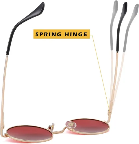 Vista 5 de Pro Acme - Gafas de sol polarizadas redondas para hombre y mujer, estilo John Lennon