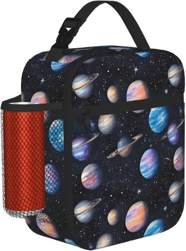Vista 12 de Lonchera de camuflaje de camuflaje blanco y negro para adolescentes, niñas, niños, hombres y mujeres, bolsa de almuerzo portátil, lonchera aislada