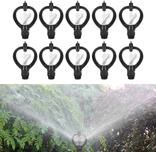 Vista 5 de 10 boquillas de plástico G1/2 pulgadas con forma de lluvia, para riego agrícola, rociador de agua para riego agrícola, rociador para plantas, riego