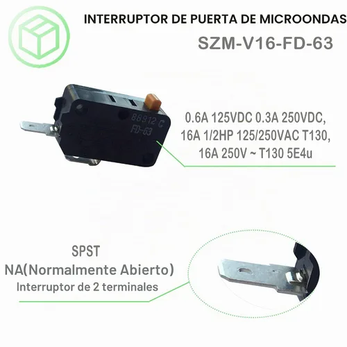 Vista 2 de LONYE 3405-001034 Reemplazo del interruptor de puerta de microondas para microondas Samsung LG GE Kenmore 3405-000178 AP4044834 SZM-V16-FD-63