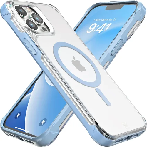 Vista 27 de REBEL Funda transparente para iPhone 13 [Crystal Series Gen-3] compatible con MagSafe, no se amarillea, antiarañazos, protección a prueba de golpes