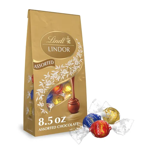 Vista 11 de Lindt Lindor - Trufas de chocolate surtidas de caramelo, bolsa de 15.2 onzas