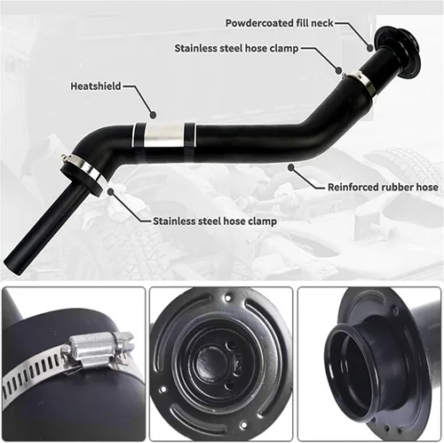 Vista 4 de munirater Reemplazo de tubo de manguera de cuello de llenado de tanque de combustible para Ran-ger FN518 1990-1997 Reemplazo para F47Z-9034-P