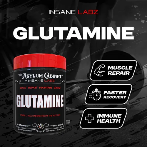Vista 4 de Insane Labz Glutamina, 0.18 oz Porción, 60 porciones.