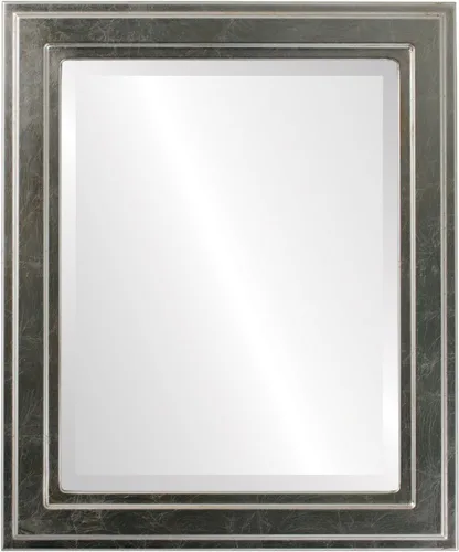 Vista 23 de OVALCREST Espejo de pared biselado rectangular para decoración del hogar, estilo Wright - Oro champán - Dimensiones exteriores de 16 x 20 pulgadas