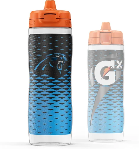 Vista 30 de Gatorade Gx NFL - Botellas antideslizantes para apretar, 30 onzas líquidas, sistema de hidratación Gx