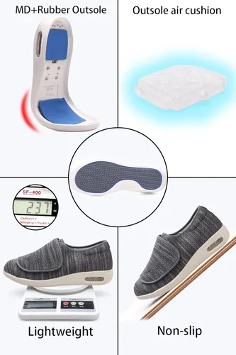 Vista 4 de YH SUCED Women Diabetic Shoes for Elderly Women Wide Shoes Walking Shoes Adjustable Closure Breathable Lightweight Non Slip Sneakers for Swollen