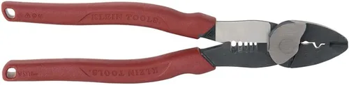 Vista 9 de Klein Tools 2005N - Cortador de alambre, fabricado en EE. UU., pelacables, herramienta de enganche, pela alambre trenzado de 10-18 AWG, engancha