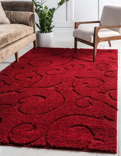 Vista 28 de Rugs.com - Alfombra de la colección Botanical Shag, alfombra de pelo de 4 x 6 pies color beige perfecta para salas de estar, comedores grandes