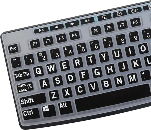 Vista 2 de Funda de teclado de letra grande para teclado inalámbrico K270, cubierta de teclado inalámbrico Logitech MK295 MK275 MK270, protector de piel