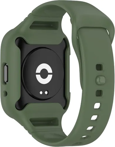 Vista 2 de Compatible con Redmi Watch 3 Active/Watch 3 Lite correas con funda antigolpes, correa deportiva de repuesto ajustable de silicona para Redmi Watch 3