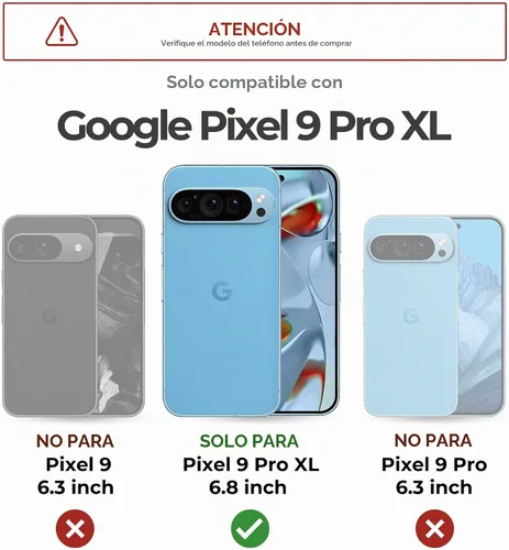 Vista 2 de Dexnor Funda para Google Pixel 9 Pro XL con cubierta deslizante para cámara y protector de pantalla integrado y soporte de alta resistencia, funda