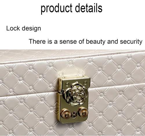 Vista 7 de LQIAN Jewelry Box for Women Girls Travel Case Necklace Ring Earrings Organizer joyeros organizador de Mujer