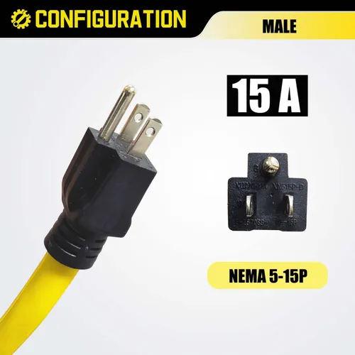 Vista 2 de Cable adaptador NEMA 5-15P a L14-30R, convertidor de bloqueo giratorio de 4 clavijas de 120 V a 30 amperios, interruptor de transferencia de enchufe