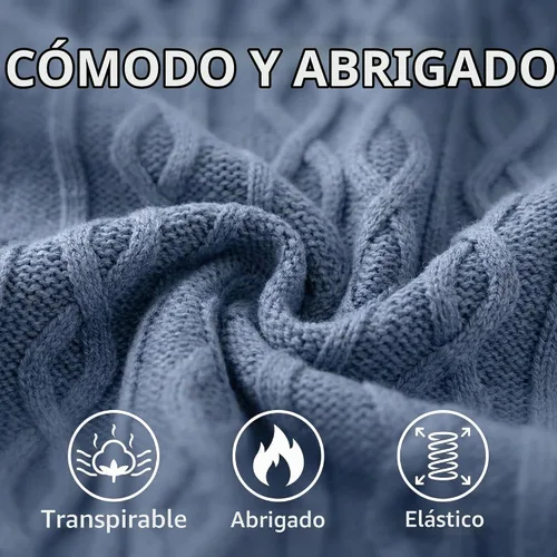 Vista 6 de Suéteres pequeños para perros, ropa de cuello alto de punto suave para clima frío, suéter ligero y cálido para cachorros para chihuahua, yorkie Azul