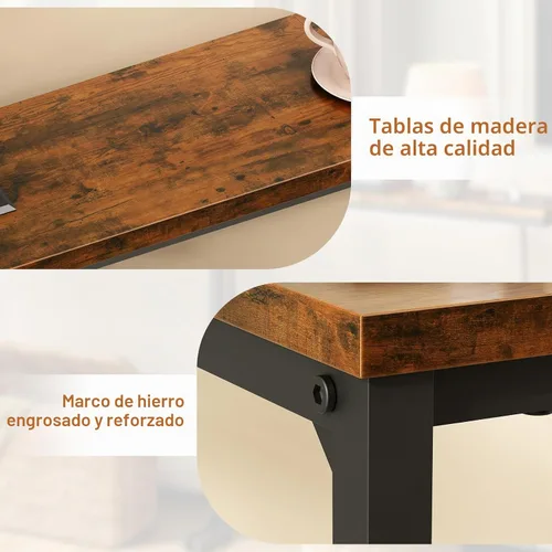 Vista 7 de HavenlyYouth Mesa consola estrecha de 63 pulgadas con 2 tomas de corriente, mesa detrás del sofá con estación de carga, sofá de espacio pequeño