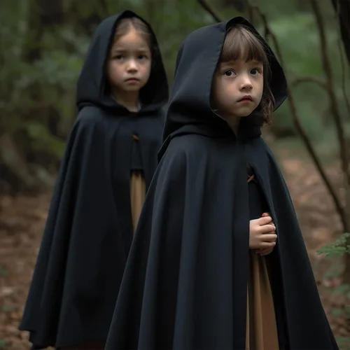Vista 4 de Capa de bruja con capucha renacentista verde con capucha, disfraz medieval de hobbit para Halloween