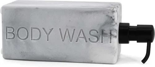 Vista 7 de dispensador rectangular de resina premium para cuarto de baño, para champú, acondicionador, loción corporal, diseño moderno recargable con bomba