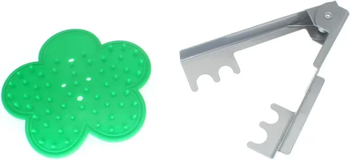 Vista 4 de 1 Unidades de herramienta de pelado de espinas de hojas de tallo de rosa (verde+plata)